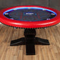 BBO Poker Tables Ginza LED Black Round Poker Table 8 Person