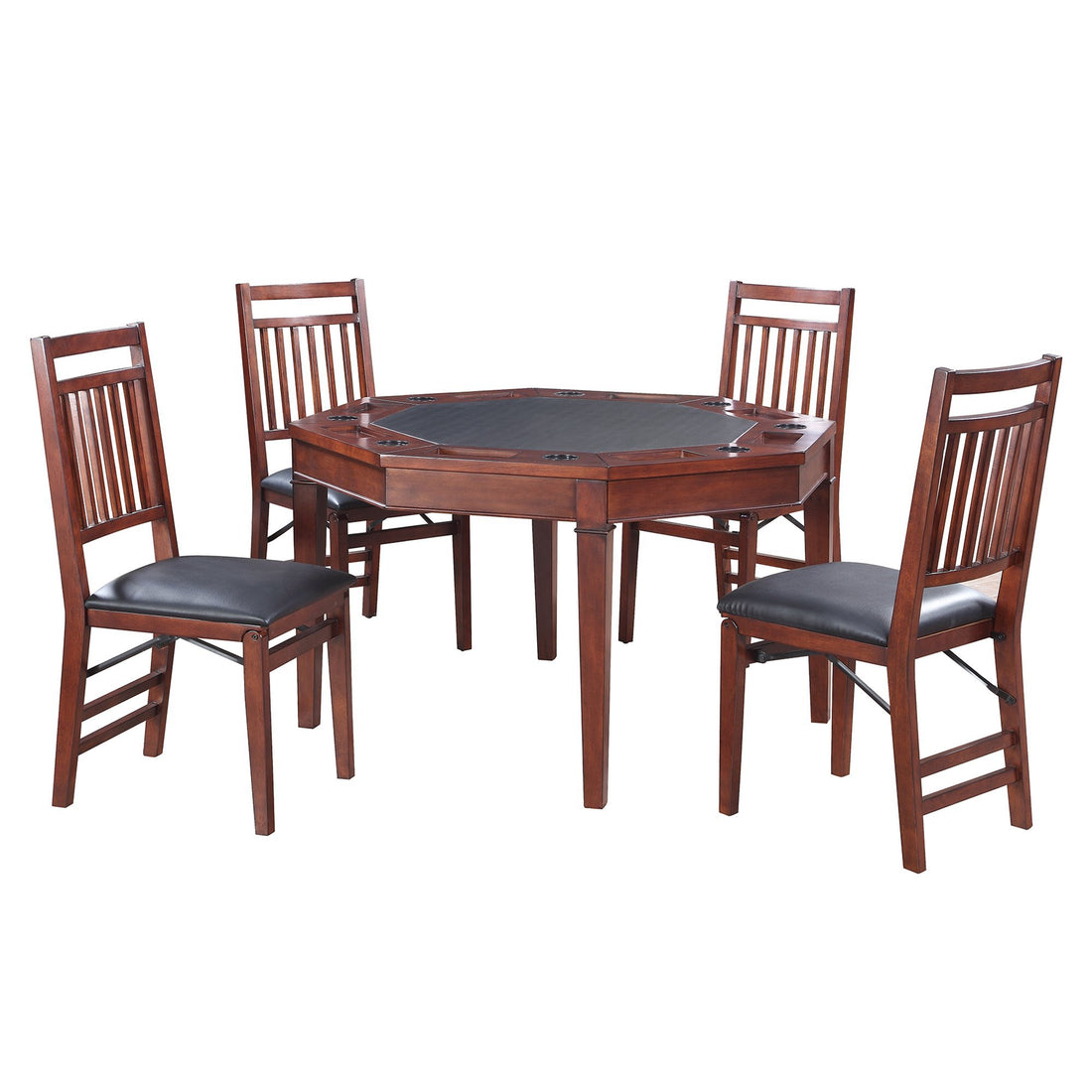 Buy Hathaway Broadway Octagon Folding Poker Table & 4 Chairs – Just ...